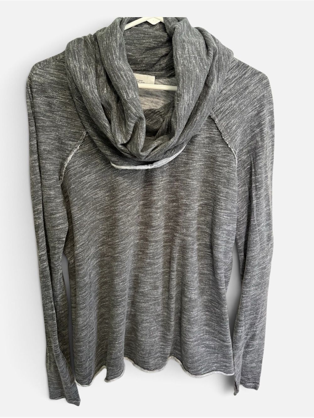Free People FP Beach Two Body Gray Cowl Neck Pullover Top Size L